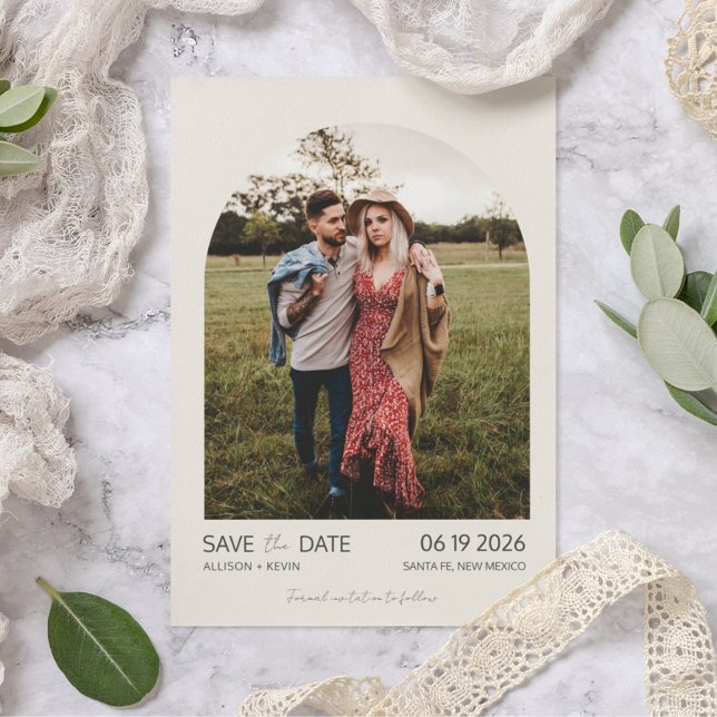 Minimalist Arch Photo Wedding  Save The Date (Minimalist Arch Photo Wedding Save The Date)