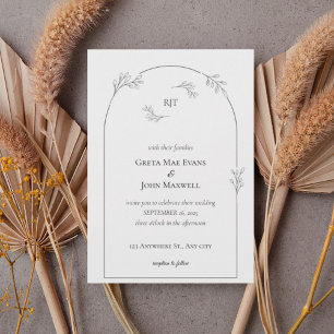 Minimalist Arch Wedding Invitation