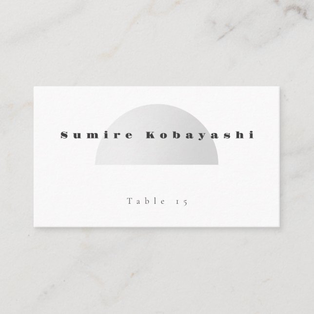 Minimalist Arch Wedding Place Card (Front)