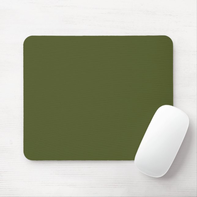 Minimalist Army Green Mouse Pad with Elegant Touch (With Mouse)