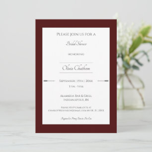 Minimalist Arrows Bridal Shower   Red Invitation
