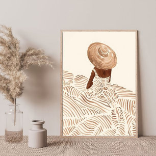 Minimalist Art Abstract Woman Dress Geometric Poster