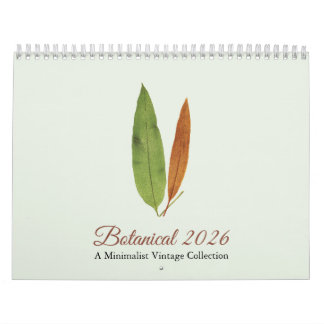Minimalist Art Botanical 2026 Calendar