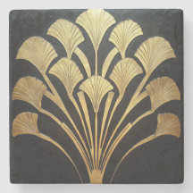 Minimalist Art Deco Sunburst Black and Gold