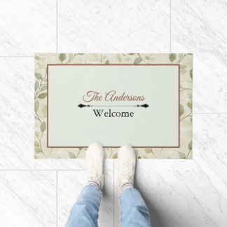 Minimalist Art Doormat | Personalized Family Name