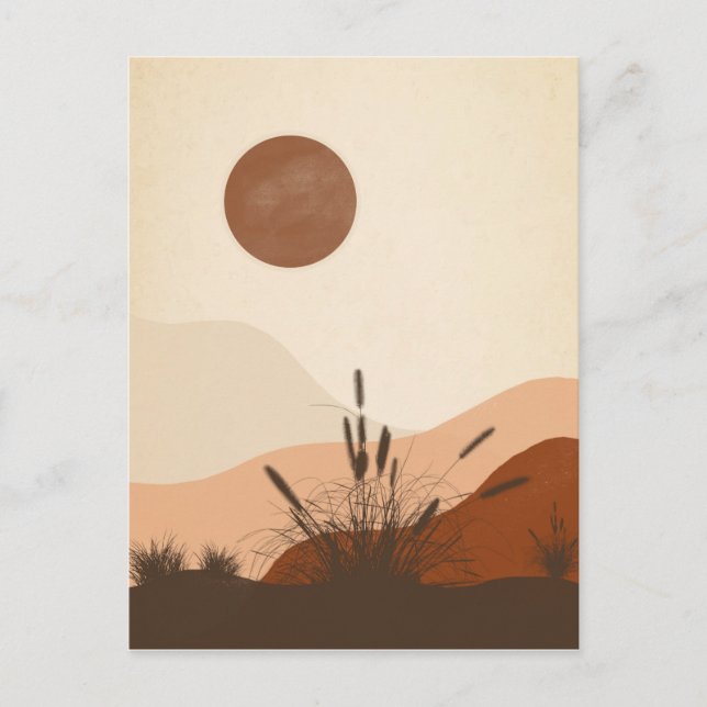 Minimalist art. For a gentle message. Postcard (Front)