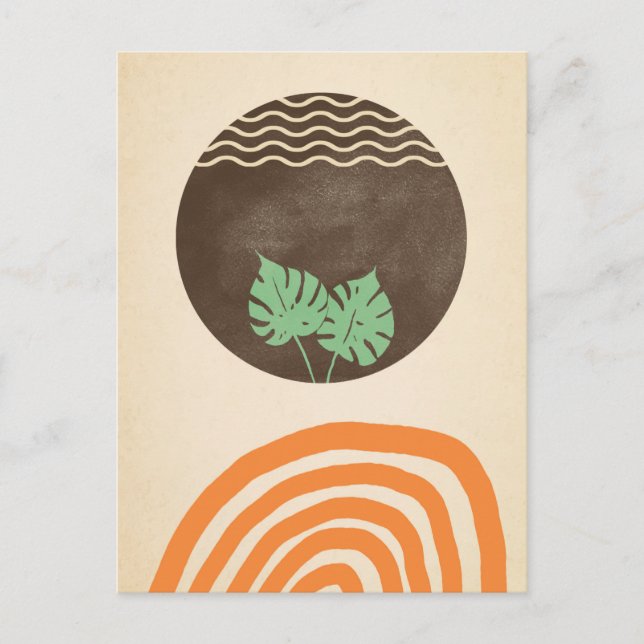 Minimalist art. For a gentle message. Postcard (Front)