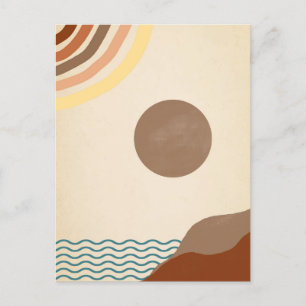 Minimalist art. For a gentle message. Postcard