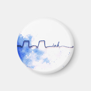 Minimalist Art Respiratory Therapist Design Magnet