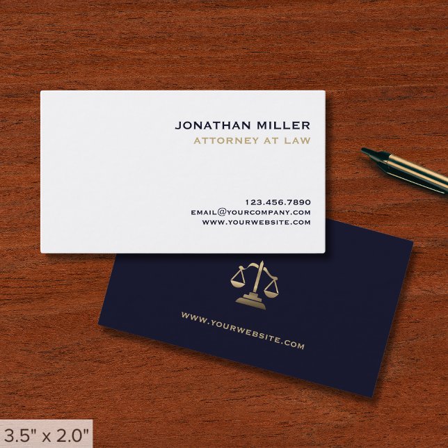 Minimalist Attorney at Law Business Card (Creator Uploaded)