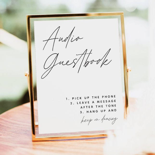 Minimalist Audio Guestbook Sign | Boho Guest Book (Creator Uploaded)