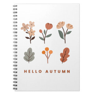Minimalist Autumn Florals Notebook