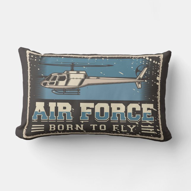 Minimalist Aviation Blue Throw Pillow (Front)