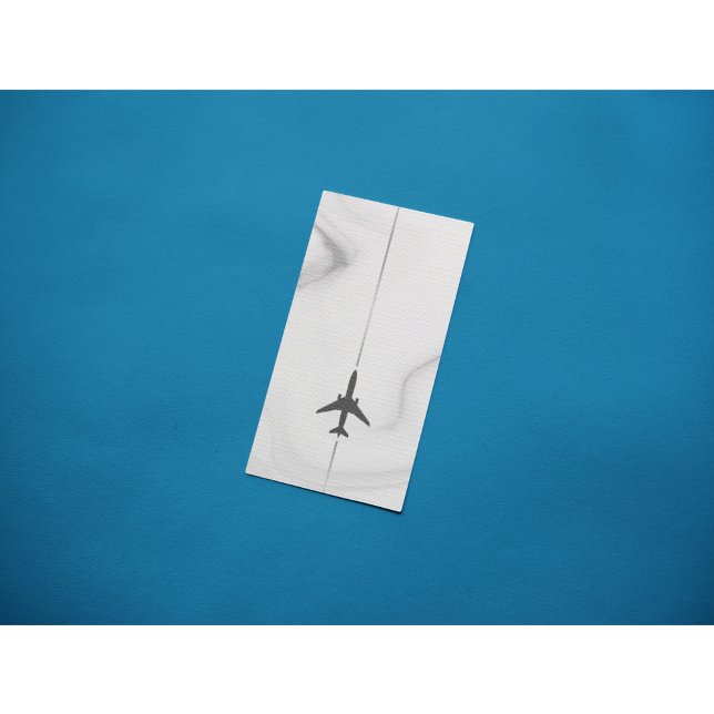 Minimalist Aviation Marble Pattern Business Card (Creator Uploaded)