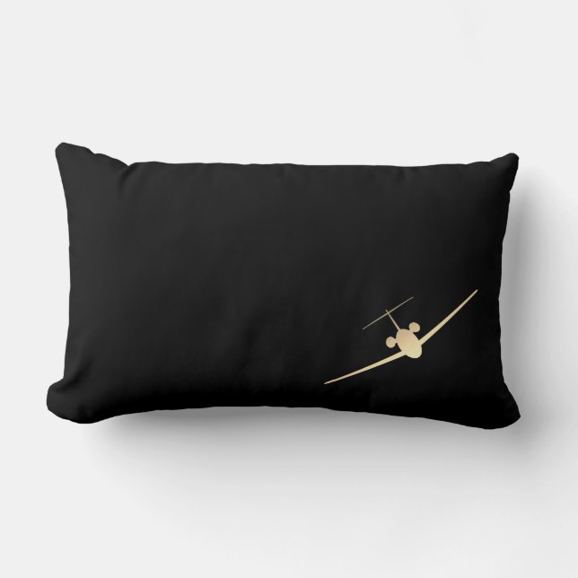Minimalist Aviation Throw Pillow (Front)
