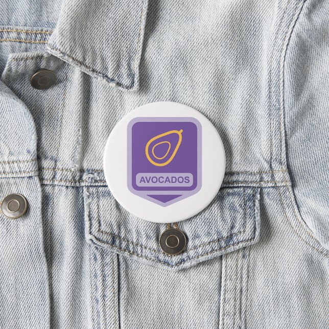 Minimalist Avocado Badge in Purple and Gold  (Creator Uploaded)