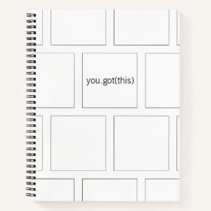 Minimalist B&W Encouragement Notebook