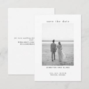 Minimalist B/W Photo Wedding Save the Date