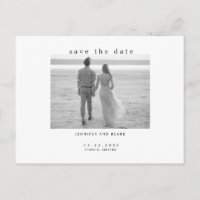 Minimalist B/W Photo Wedding Save the Date