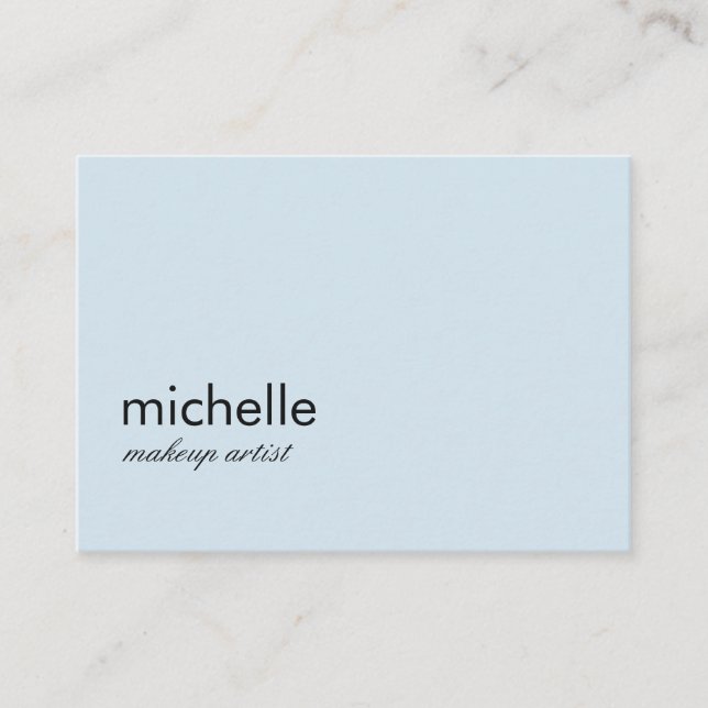Minimalist Baby Blue Business Card (Front)