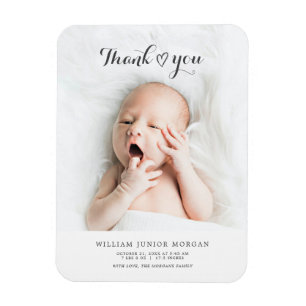 Minimalist Baby Boy Girl Photo Keepsake Gifts Magnet