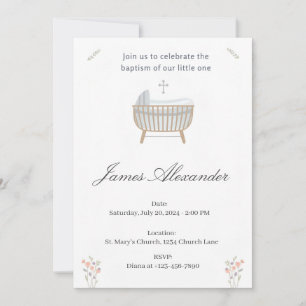 Minimalist Baby Christening Baptism Template