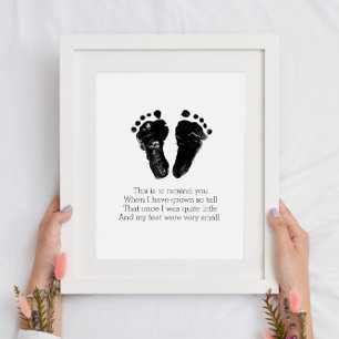 Minimalist Baby Footprints Nursery Art Decor