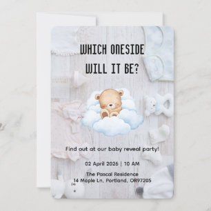 Minimalist Baby Gender Reveal Party Invite