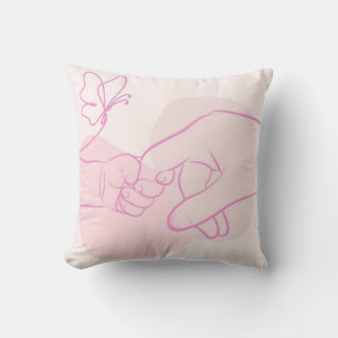 Minimalist Baby Hand Holding Parent Finger Cushion