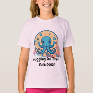 Minimalist Baby Octopus Juggling Sea Toys – Cute  T-Shirt