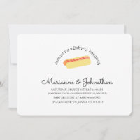 Minimalist Baby Shower BBQ Baby Q Backyard Hotdog