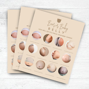 Minimalist Baby Shower Beer or Baby Belly Game