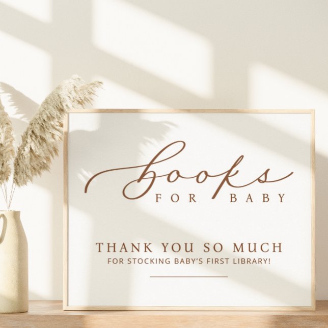 Minimalist Baby Shower Books for Baby Station Sign (Creator Uploaded)