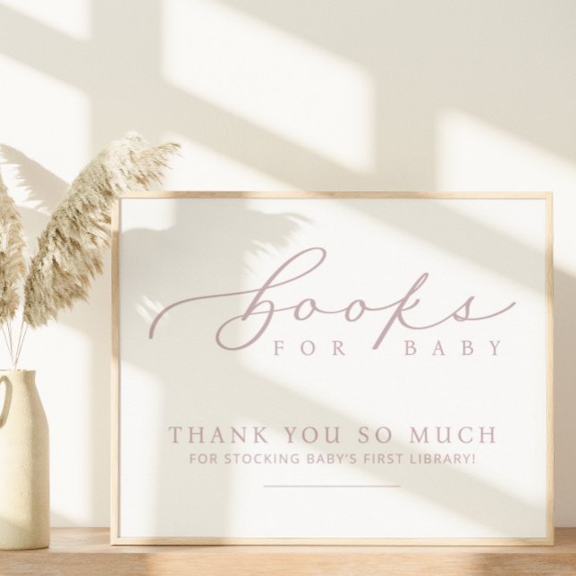 Minimalist Baby Shower Books for Baby Station Sign (Creator Uploaded)