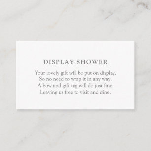 Minimalist Baby Shower Display Shower Enclosure Card