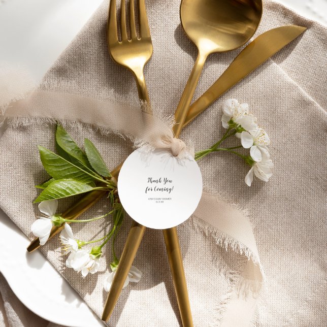 Minimalist Baby Shower Favour Classic Round Sticke Sticker (Creator Uploaded)