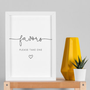Minimalist Baby Shower Favours Poster