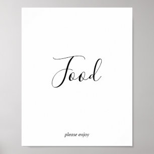 Minimalist Baby Shower Food Table Sign