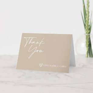 Minimalist Baby Shower Gender Neutral Thank You Card