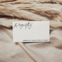 Minimalist Baby Shower Registry Card