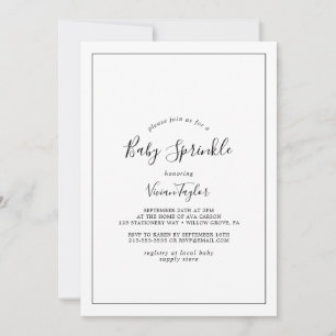 Minimalist Baby Sprinkle Invitation