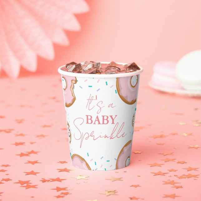 Minimalist Baby Sprinkles Baby shower  Paper Cups (Insitu)
