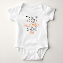 Minimalist Baby's First Halloween Baby Bodysuit