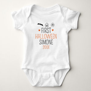 Minimalist Baby's First Halloween Baby Bodysuit
