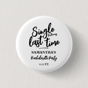 Minimalist Bachelorette Party 3 Cm Round Badge