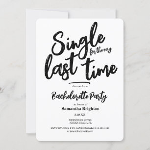 Minimalist Bachelorette Party Invitation