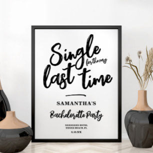 Minimalist Bachelorette Party  Poster