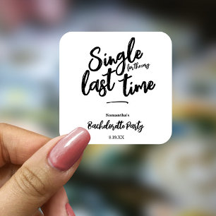 Minimalist Bachelorette Party Square Sticker