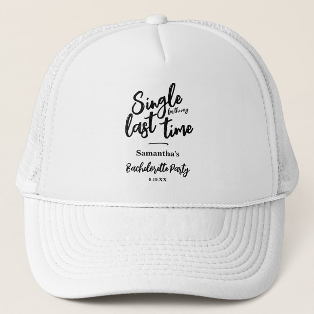 Minimalist Bachelorette Party  Trucker Hat (Front)