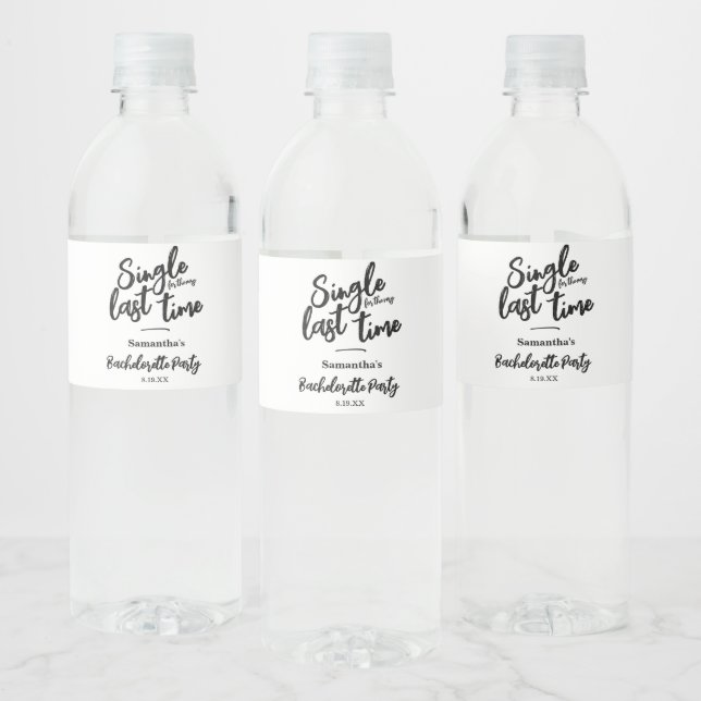 Minimalist Bachelorette Party  Water Bottle Label (Bottles)